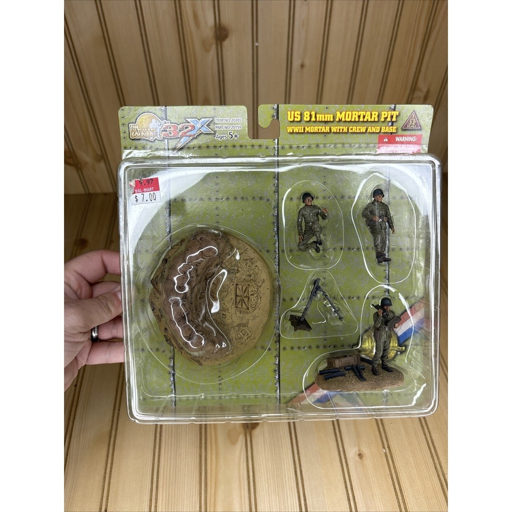 Ultimate Soldier 32X WWII German 8cm Mortar Pit with Crew & Base 1:32 NEW Sealed
